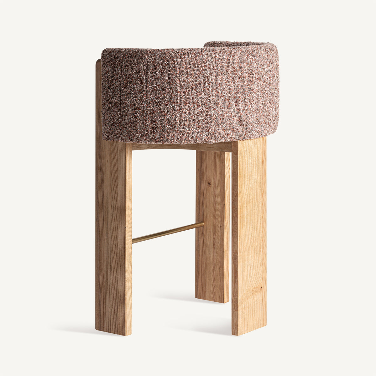 Taburete Sernier — Poliéster tonos en marrón