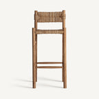Taburete Voghera — Madera de teca marrón