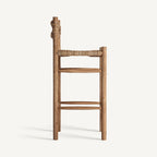 Taburete Voghera — Madera de teca marrón