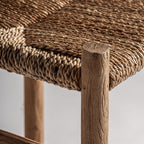 Taburete Voghera — Madera de teca marrón
