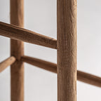 Taburete Voghera — Madera de teca marrón