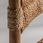 Taburete Voghera — Madera de teca marrón