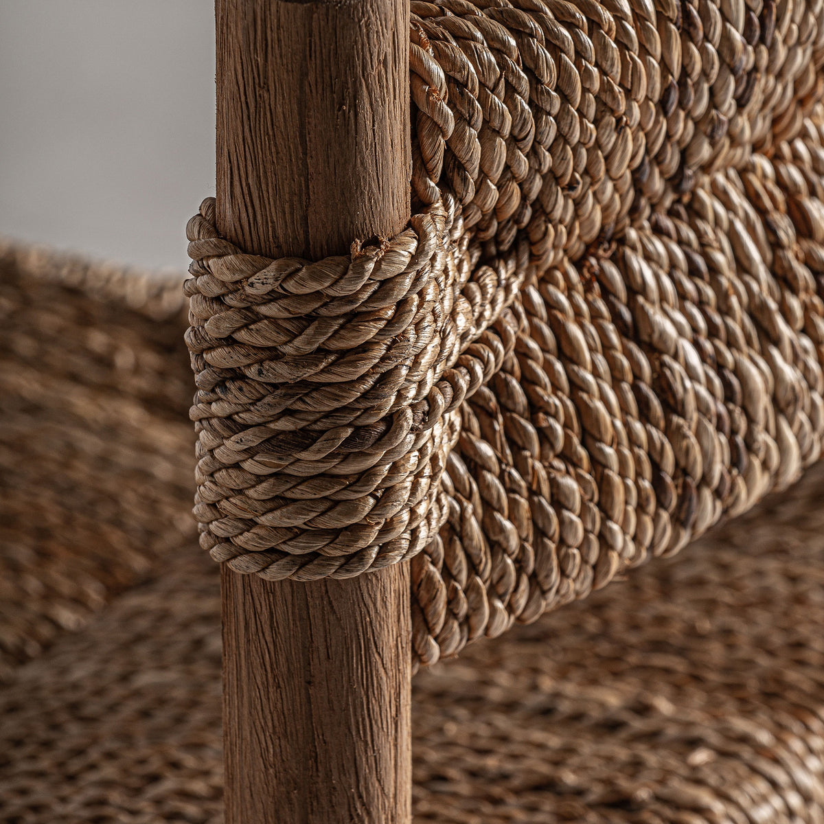 Taburete Voghera — Madera de teca marrón