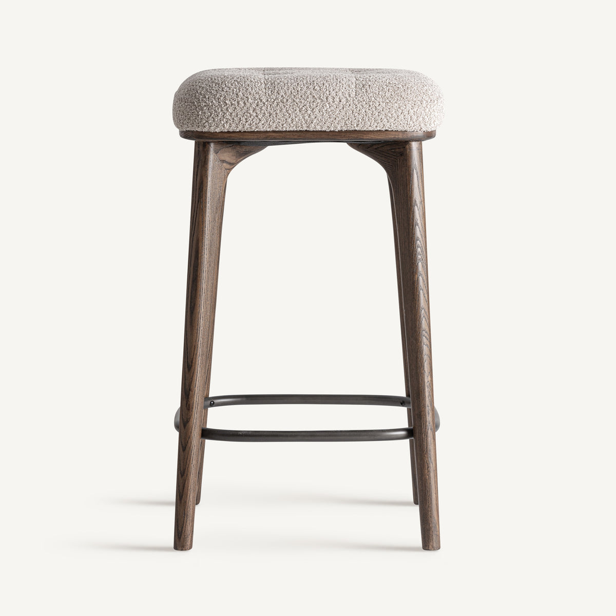 Taburete Zemst — Poliéster beige