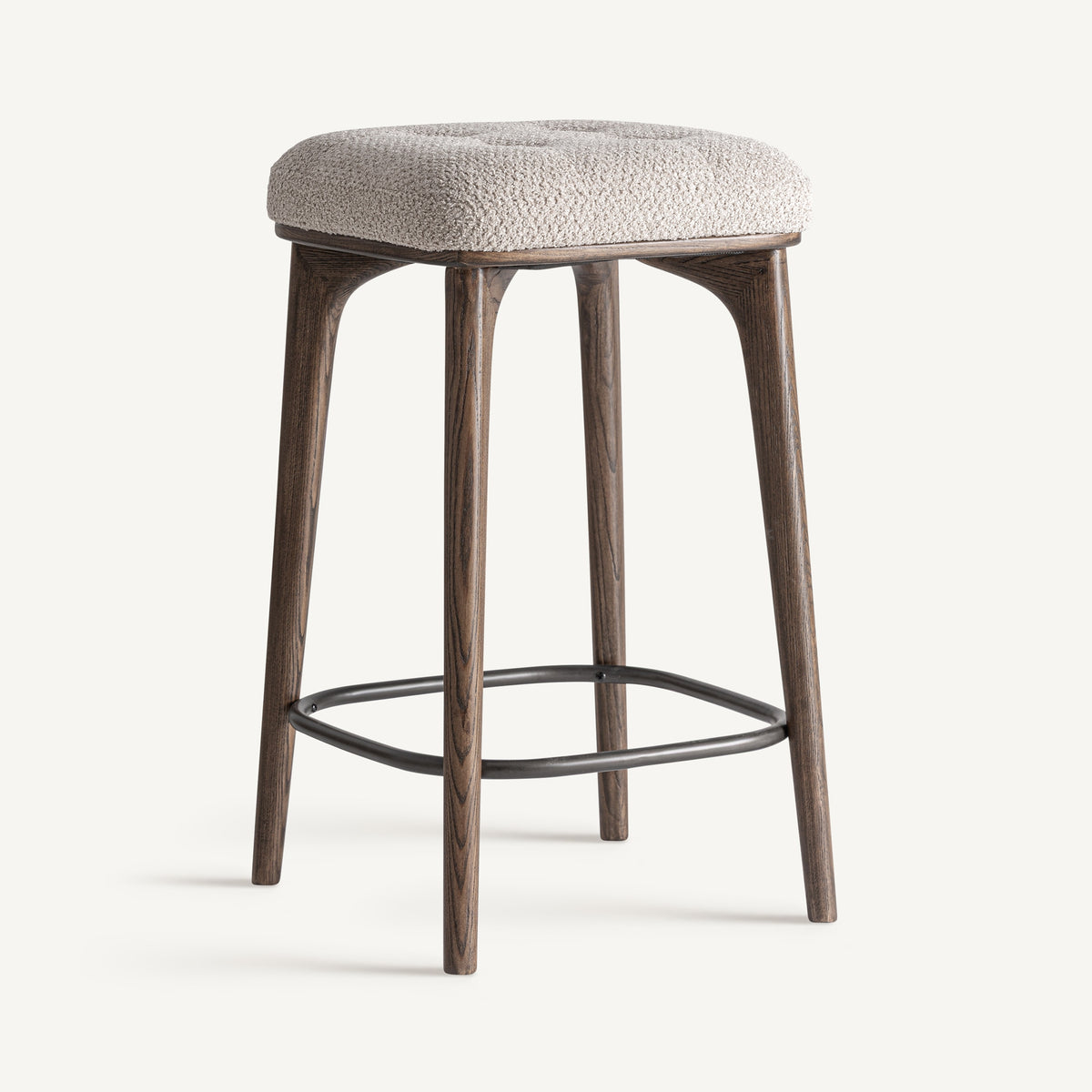 Taburete Zemst — Poliéster beige