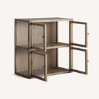 Vitrina Bern — Madera de olmo marrón