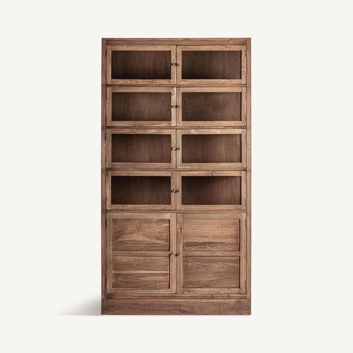 Vitrina Helmond — Madera recuperada marrón