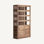 Vitrina Helmond — Madera recuperada marrón