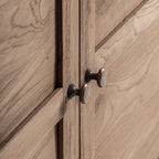 Vitrina Helmond — Madera recuperada marrón
