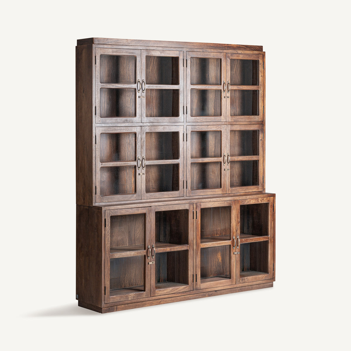 Vitrina Jekye — Madera de mango reciclada marrón natural