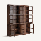 Vitrina Jekye — Madera de mango reciclada marrón natural