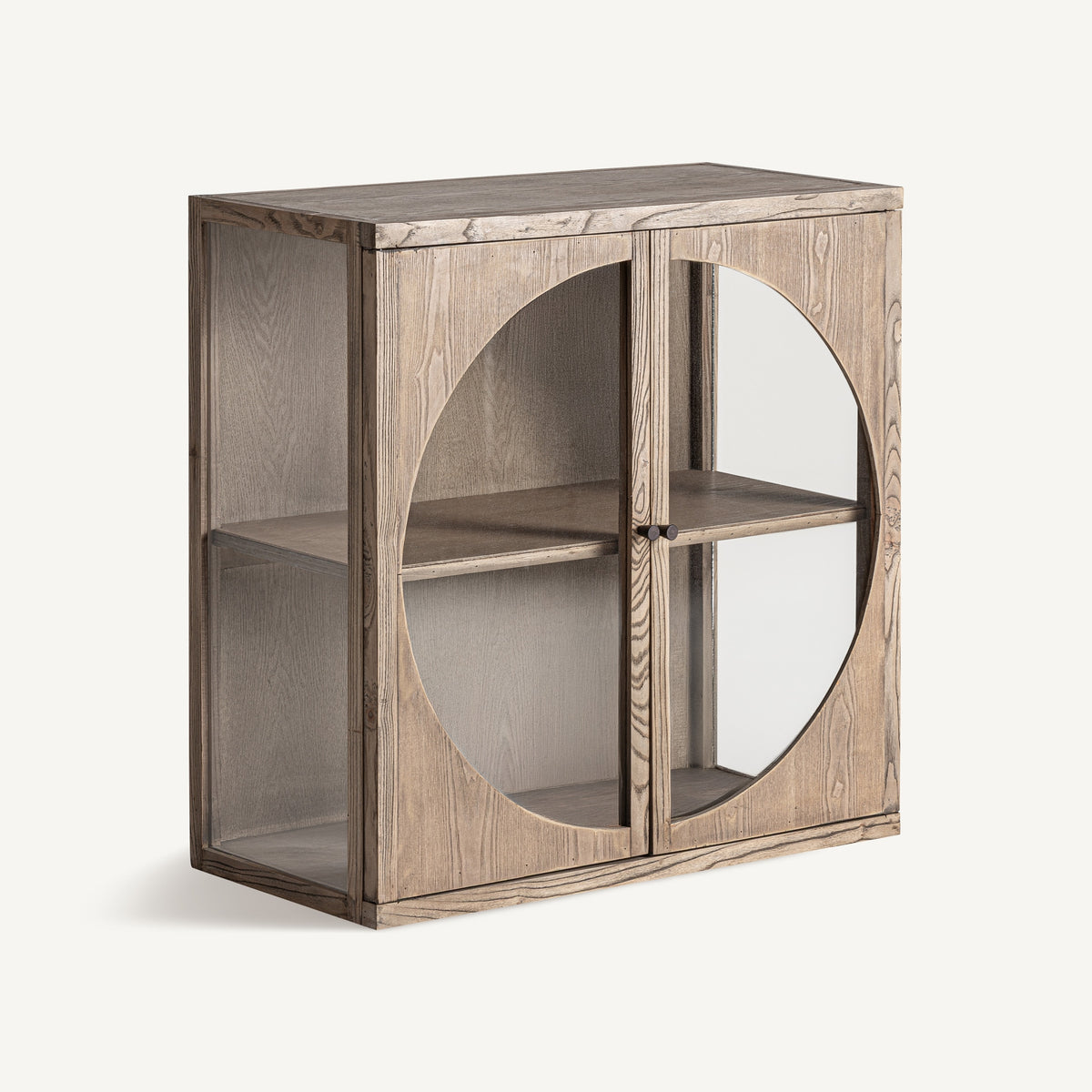 Vitrina Kriz — Madera de olmo marrón