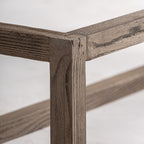 Vitrina Kriz — Madera de olmo marrón