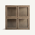 Vitrina Masein — Madera de olmo marrón claro