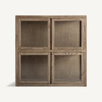 Vitrina Masein — Madera de olmo marrón claro