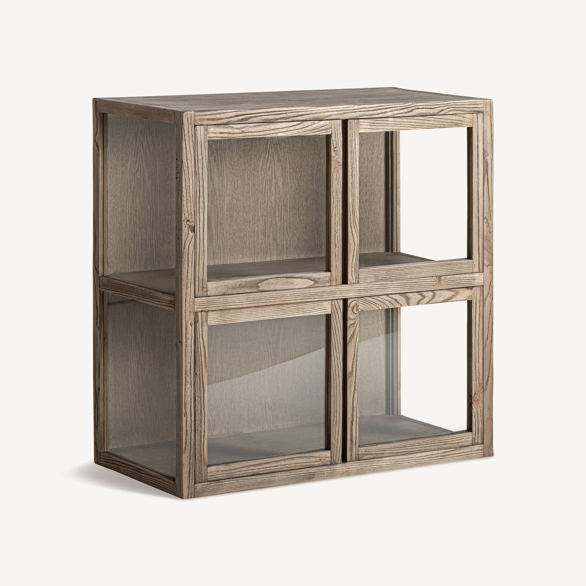 Vitrina Masein — Madera de olmo marrón claro