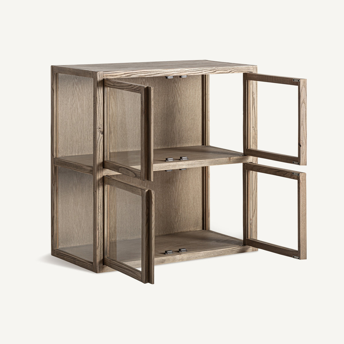 Vitrina Masein — Madera de olmo marrón claro