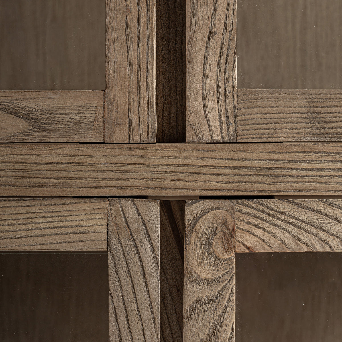 Vitrina Masein — Madera de olmo marrón claro