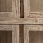 Vitrina Masein — Madera de olmo marrón claro
