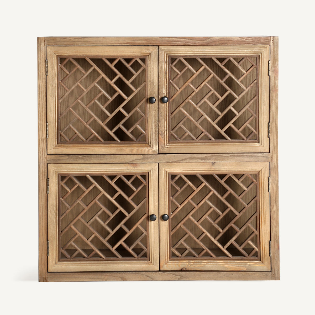 Vitrina Melnik — Madera de olmo marrón natural