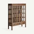 Vitrina Tartu — Madera de olmo marrón