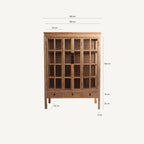 Vitrina Tartu — Madera de olmo marrón