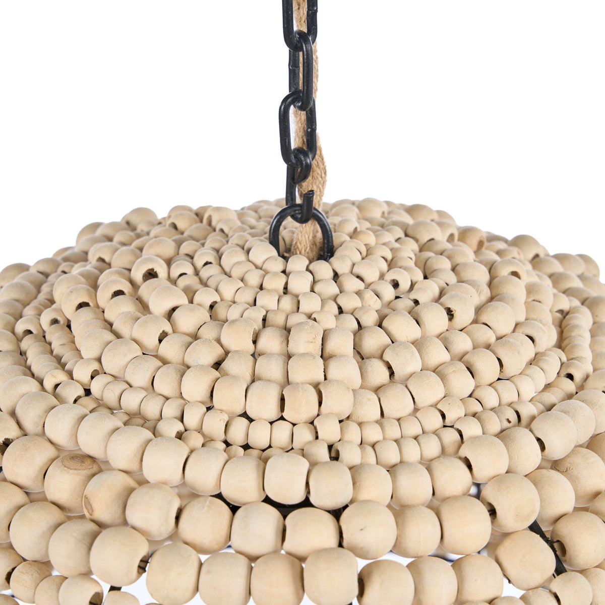 Lámpara colgante Wooden Bead Dome