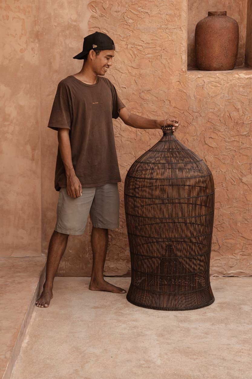 Lámpara colgante Woven Bell
